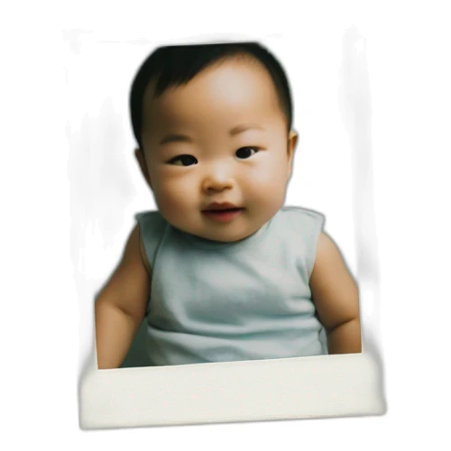 Polaroid frame asian baby sticker