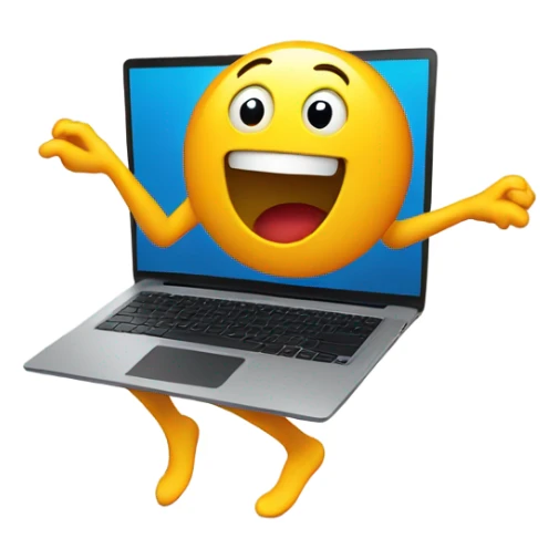dancing laptop  sticker