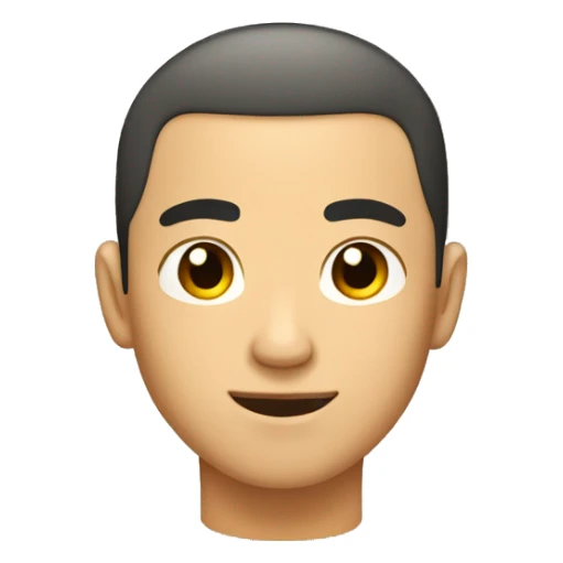 an asian guy with a buzz cut, a tan skin, tall and strong sticker