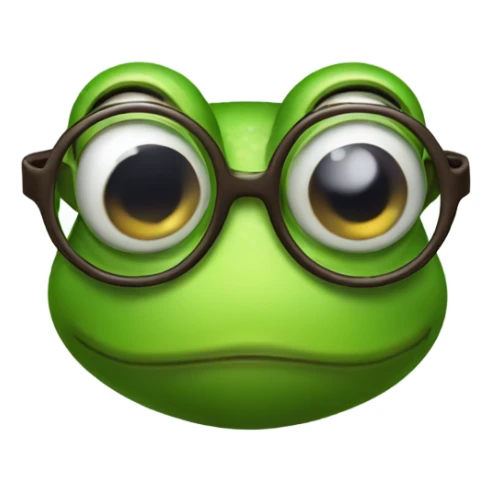 Frog with glasses sticker