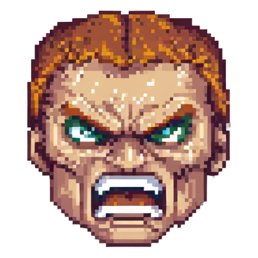 angry and aggressive face sticker