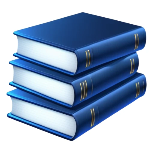 2 dark blue neon books sticker