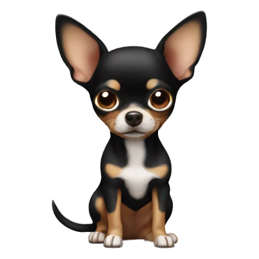 Chihuahua black and brown sticker