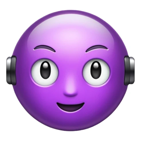  crie um emoji de foguete roxo sticker