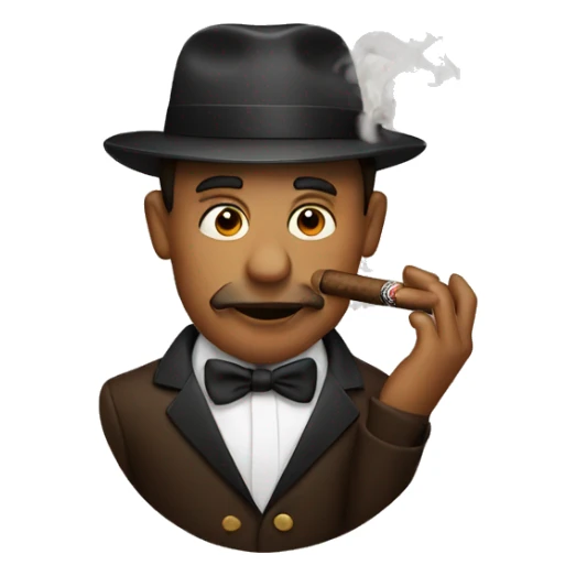 Smoking a cigar sticker