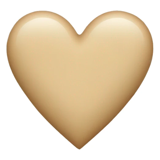 beige heart sticker