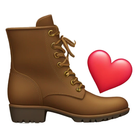 women's boots with a heart sticker