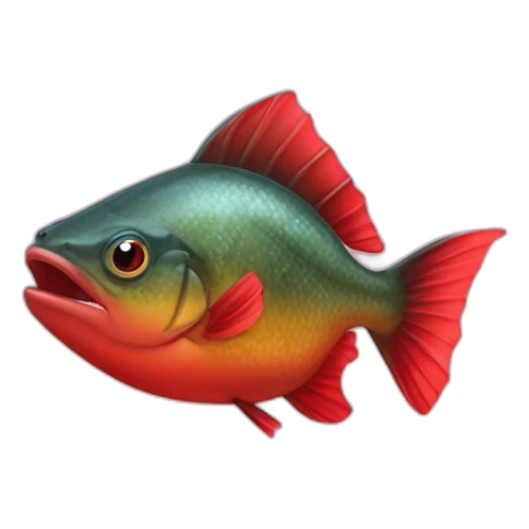  red bellied piranha with red belly sticker