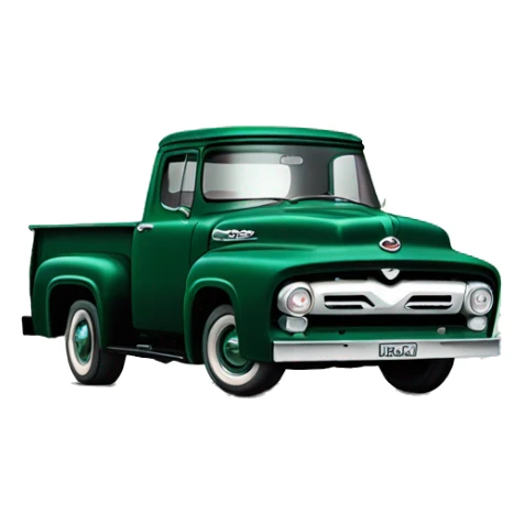 Dark green 1956 Ford F100 Truck sticker