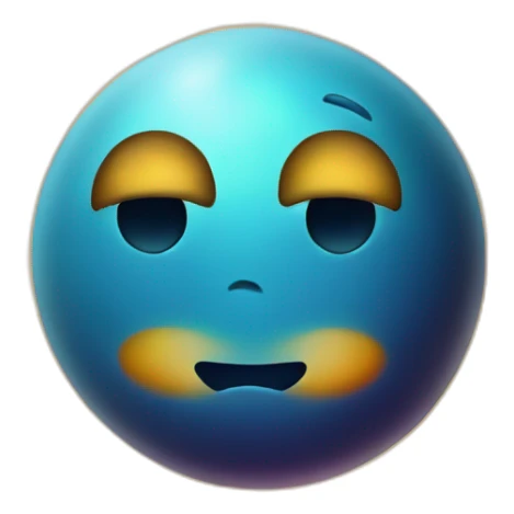 planet Sun with a cartoon young face with big calm eyes sticker