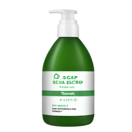 bottle of scalp scrub with label sticker