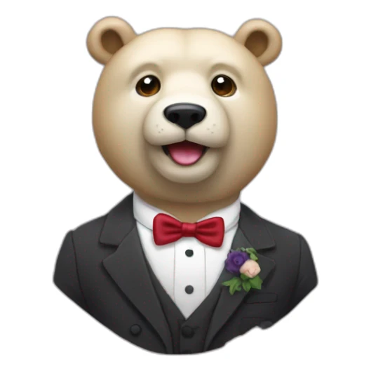 ours qui fait un doigt d'honneur sticker