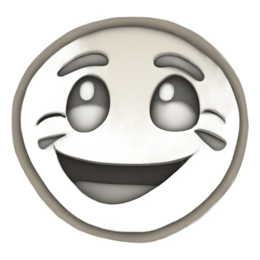 happy face digital drawing an outline on a clothe sticker