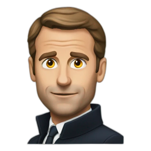 macron cross eyes sticker
