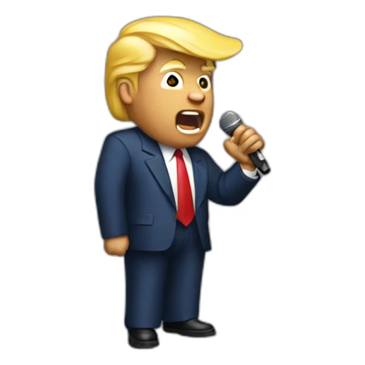 Donald Trump singing hip hop sticker