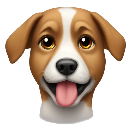 Dog with kiss sticker