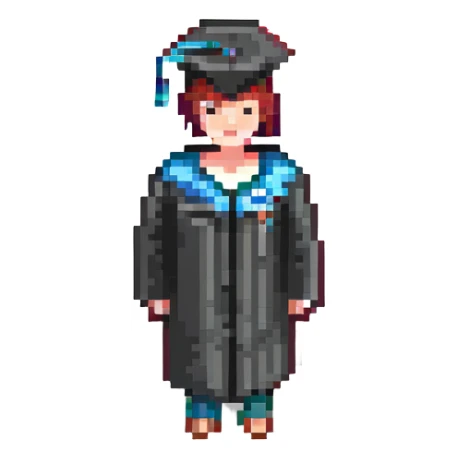 persona de pie con birrete de graduación sticker