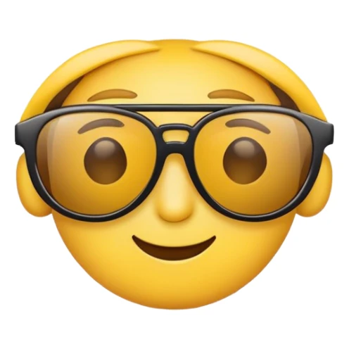 One eyebrow raised emoji with sunglasses sticker