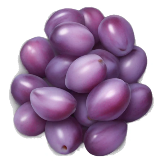 A white bowl of light purple sugar plums sticker