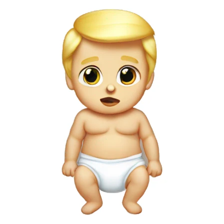 donald trump as a baby in a diaper sticker