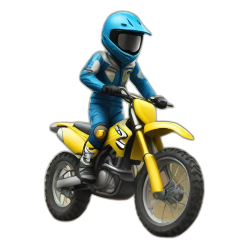 Homme cagoule sur un motocross en roue arrière sticker