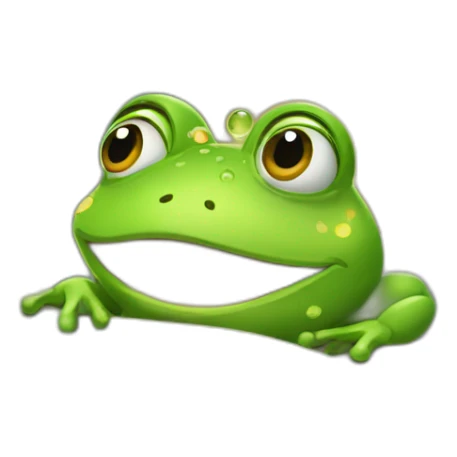 Queen of frogs waking up sticker