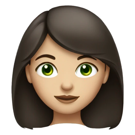 brunette girl with green eyes  sticker
