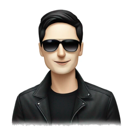 Pavel Durov wearing sunglasses and smoking sticker