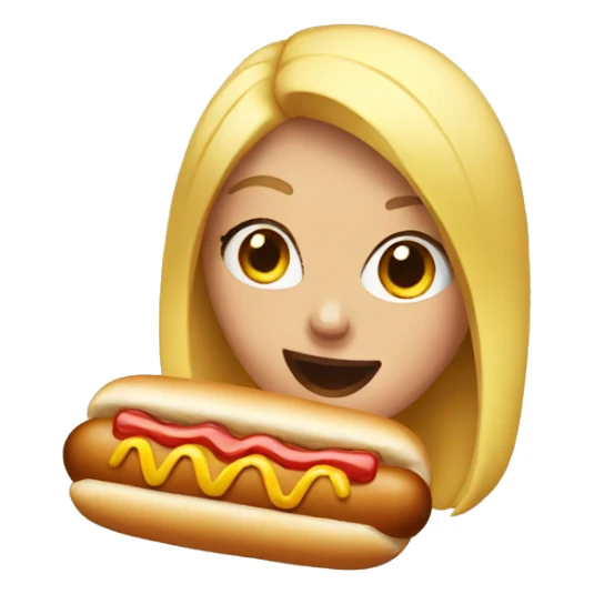 Girl that eat hot dog sticker