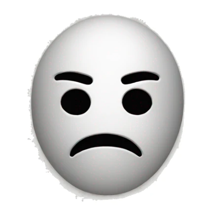 Sad face with happy mask sticker