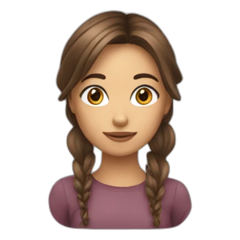 Fille qui s'appelle célia cheveux bruns yeux marrons sticker