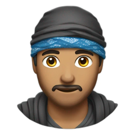 tukish man in bandana sticker