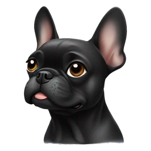 black frenchbulldog sticker