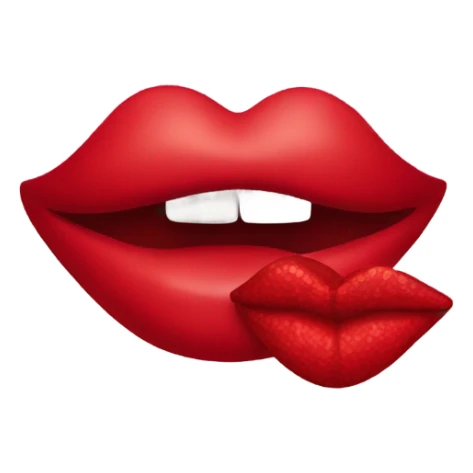 Red kiss  sticker