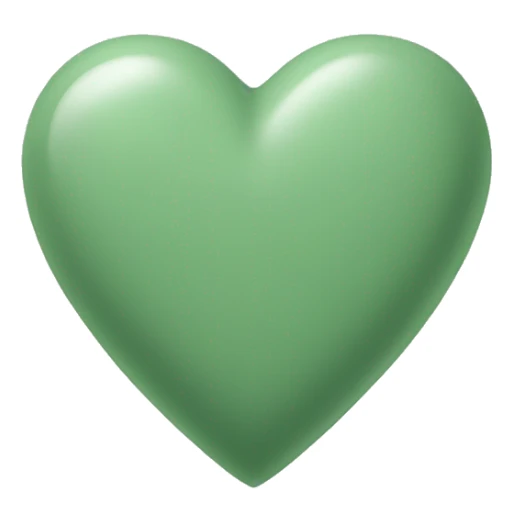 Sage green heart sticker
