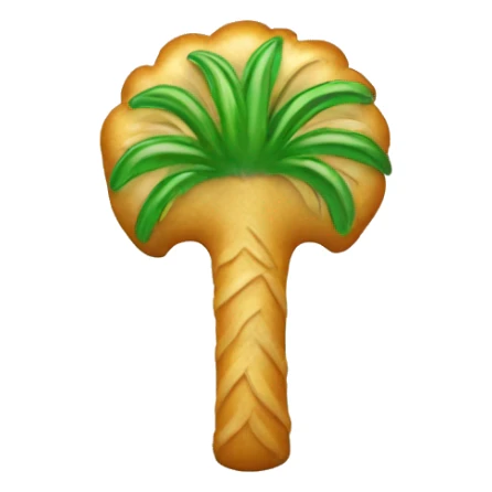 un palmier avec une couronne sur la tête  sticker