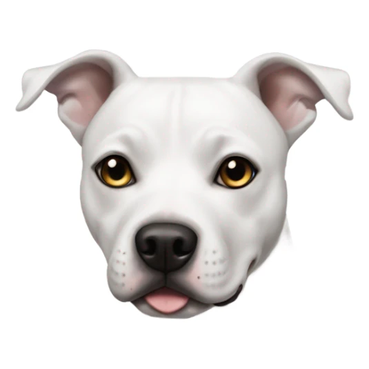 White staffy gray eyes dark ears sticker