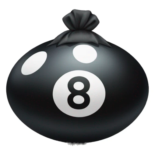 Bow on top of go eight ball  sticker
