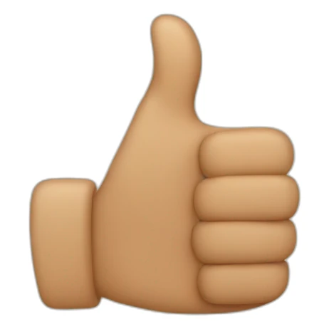 8 thumbs up sticker