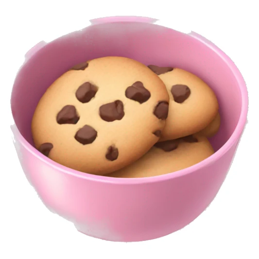 Cookies in a soft pink bowl sticker