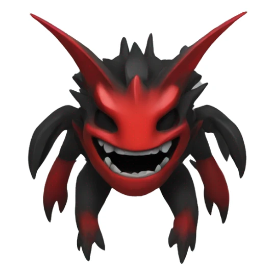 cool edgy black and red Fakémon sticker