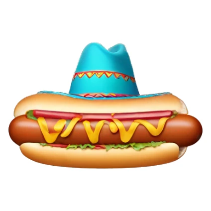 Hot dog with a sombrero  sticker