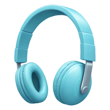 Pastel blue headphones sticker