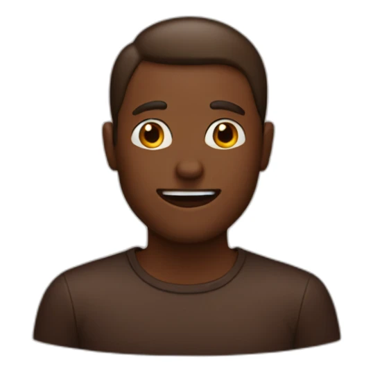 man with chocolate around his mouth sticker