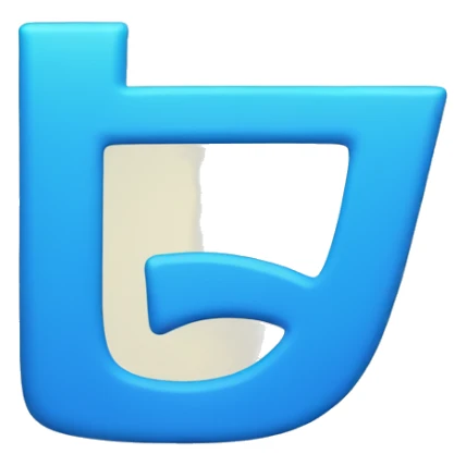 Create the letter A on top of the blue square sticker