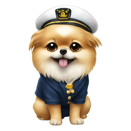 Pomeranian shitzu mix with sailor costume sticker