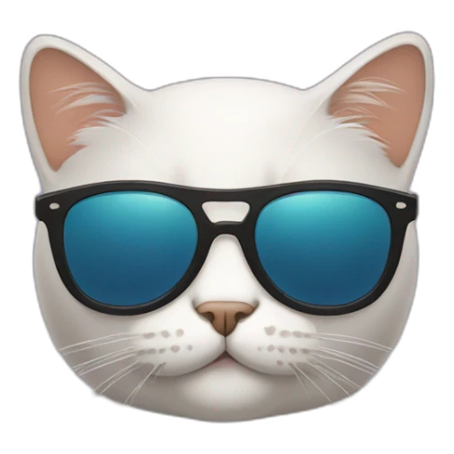 Cat with sunglasses sticker