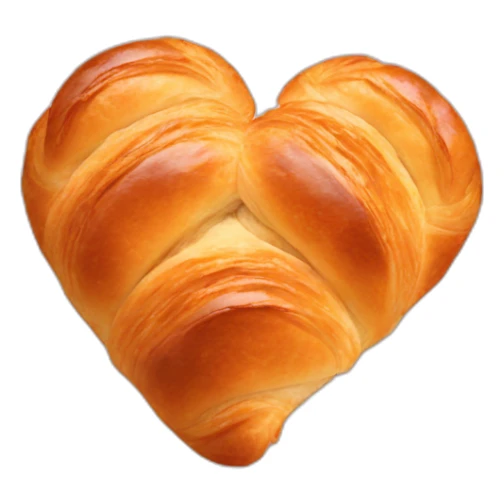 Heart croissant sticker