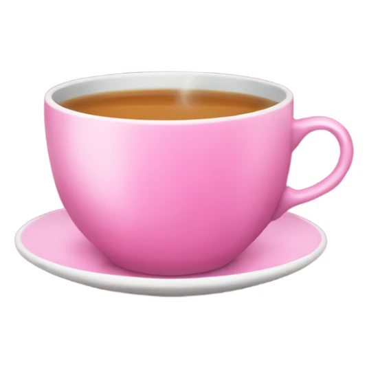 Steaming cup of tea in pink mug sticker