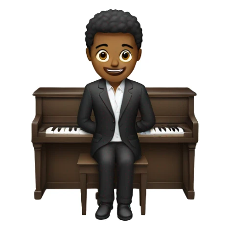 painiste qui joue du piano sticker